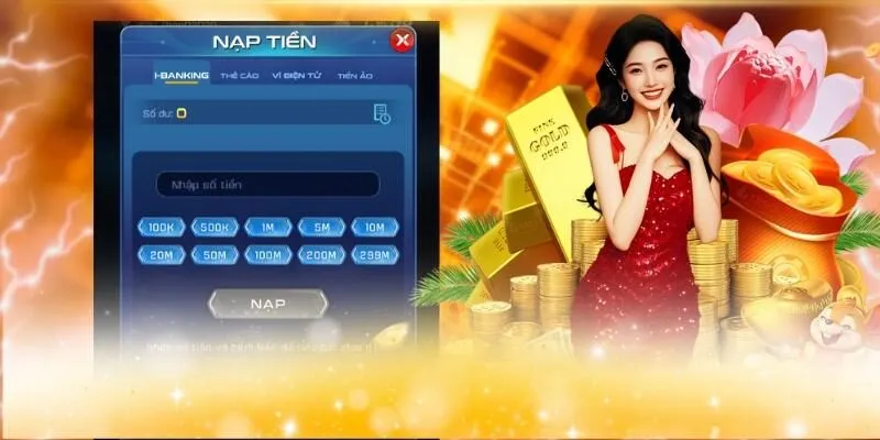 Các bước nạp tiền bằng tài khoản ngân hàng